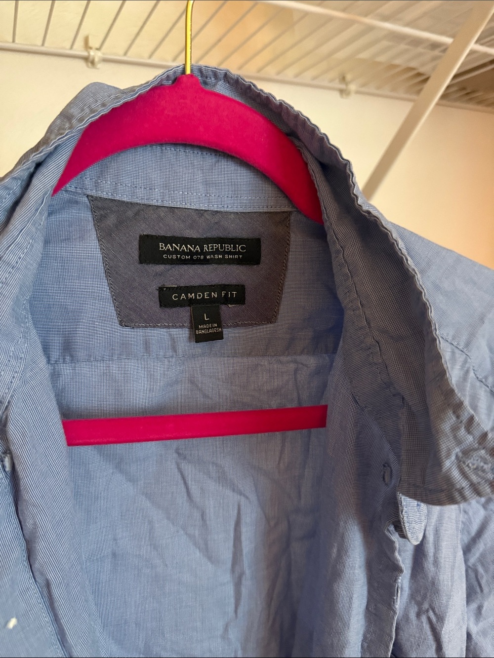 Banana Republic Blue Long-Sleeve Button-Up Shirt